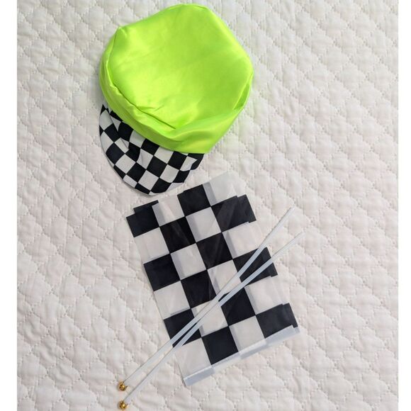 🏎️ Race Car Driver Costume Neon Green 6-7 Yrs NIP - Picture 6 of 8